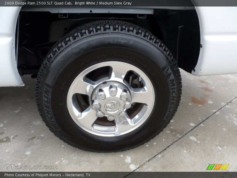 Bright White / Medium Slate Gray 2009 Dodge Ram 2500 SLT Quad Cab