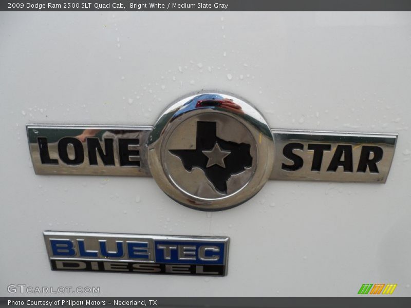 Bright White / Medium Slate Gray 2009 Dodge Ram 2500 SLT Quad Cab