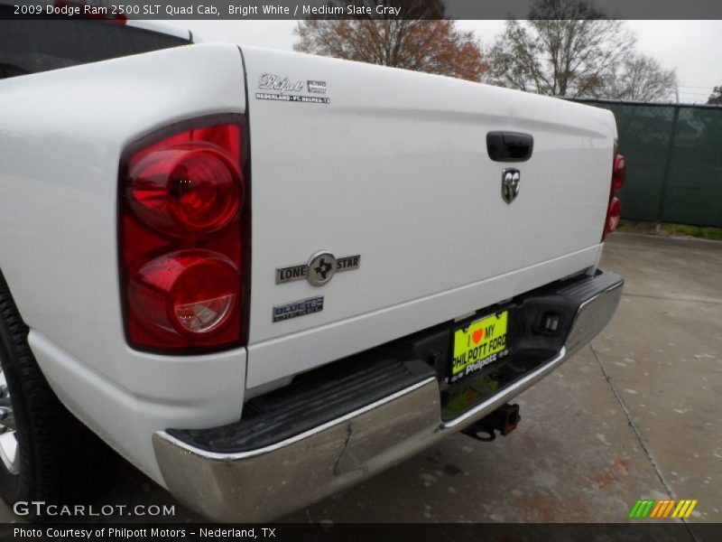 Bright White / Medium Slate Gray 2009 Dodge Ram 2500 SLT Quad Cab