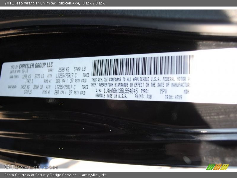Black / Black 2011 Jeep Wrangler Unlimited Rubicon 4x4