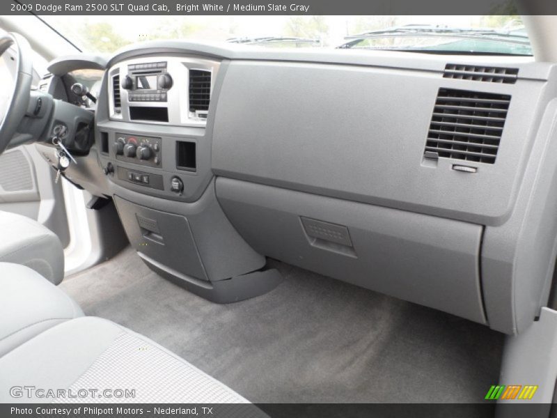 Bright White / Medium Slate Gray 2009 Dodge Ram 2500 SLT Quad Cab