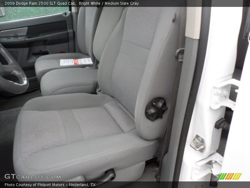 Bright White / Medium Slate Gray 2009 Dodge Ram 2500 SLT Quad Cab