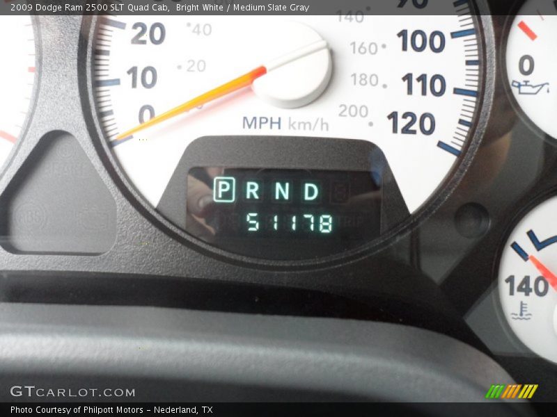 Bright White / Medium Slate Gray 2009 Dodge Ram 2500 SLT Quad Cab