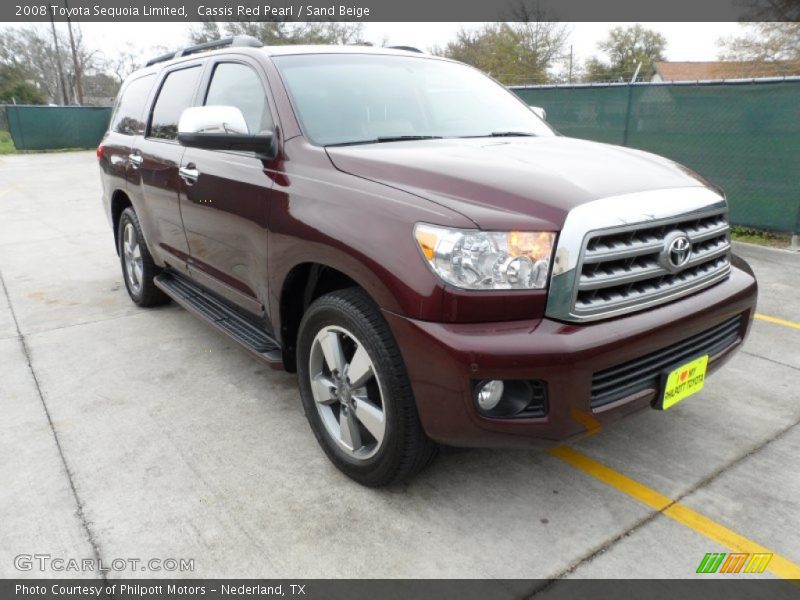 Cassis Red Pearl / Sand Beige 2008 Toyota Sequoia Limited