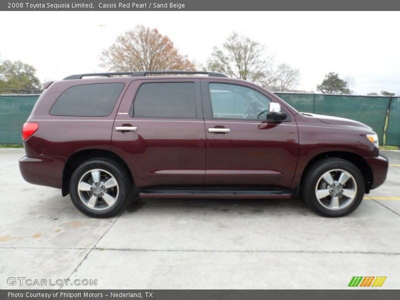 Cassis Red Pearl / Sand Beige 2008 Toyota Sequoia Limited