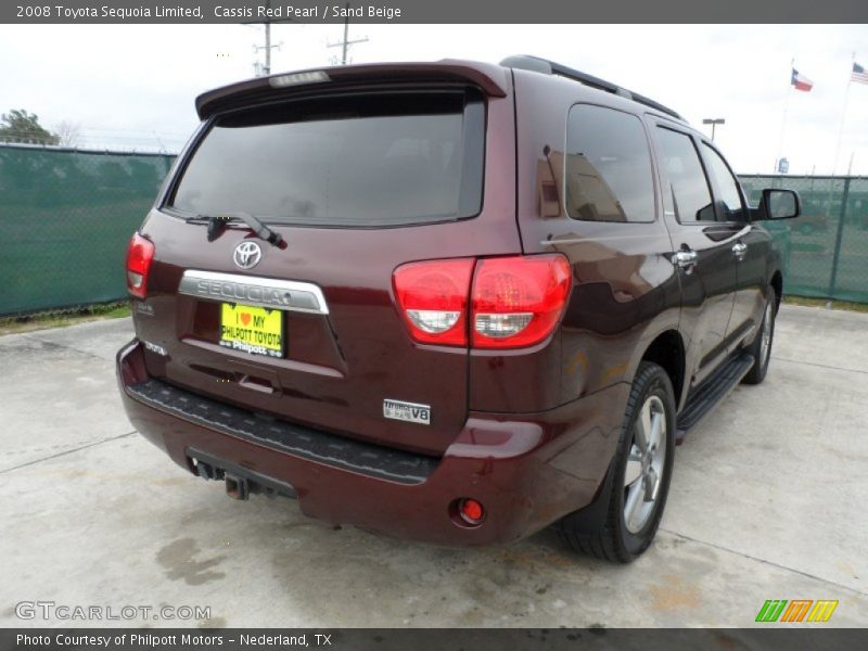 Cassis Red Pearl / Sand Beige 2008 Toyota Sequoia Limited