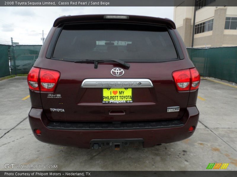 Cassis Red Pearl / Sand Beige 2008 Toyota Sequoia Limited