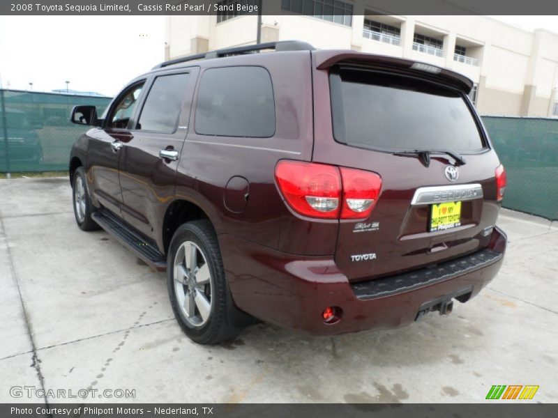 Cassis Red Pearl / Sand Beige 2008 Toyota Sequoia Limited