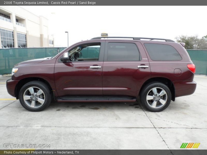 Cassis Red Pearl / Sand Beige 2008 Toyota Sequoia Limited