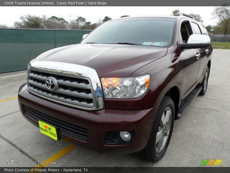 Cassis Red Pearl / Sand Beige 2008 Toyota Sequoia Limited
