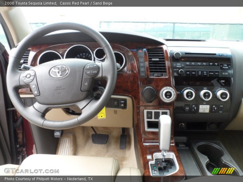 Cassis Red Pearl / Sand Beige 2008 Toyota Sequoia Limited
