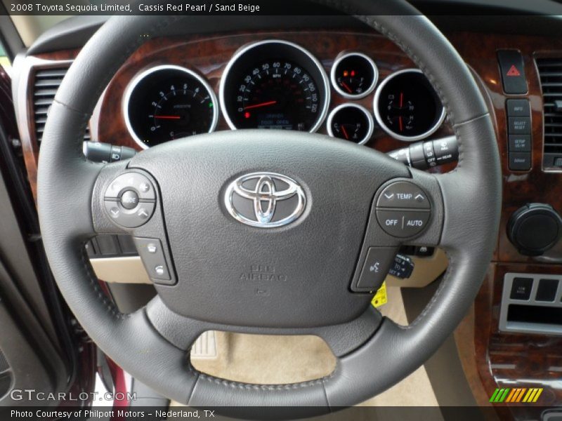 Cassis Red Pearl / Sand Beige 2008 Toyota Sequoia Limited