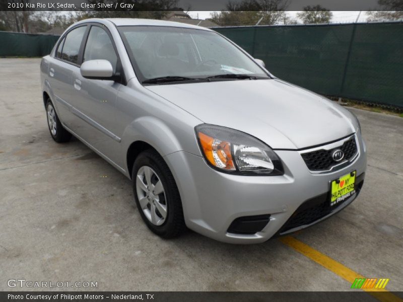 Clear Silver / Gray 2010 Kia Rio LX Sedan