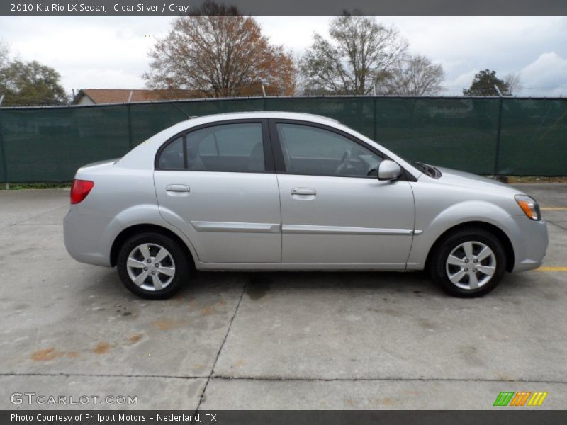 Clear Silver / Gray 2010 Kia Rio LX Sedan