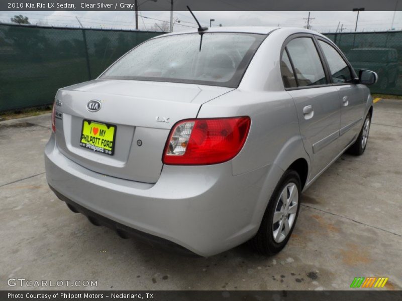 Clear Silver / Gray 2010 Kia Rio LX Sedan