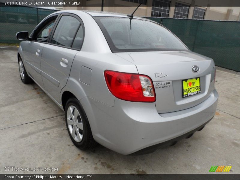 Clear Silver / Gray 2010 Kia Rio LX Sedan