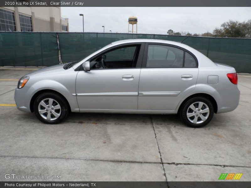 Clear Silver / Gray 2010 Kia Rio LX Sedan