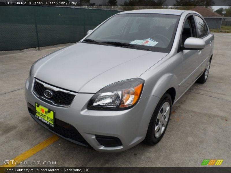 Clear Silver / Gray 2010 Kia Rio LX Sedan