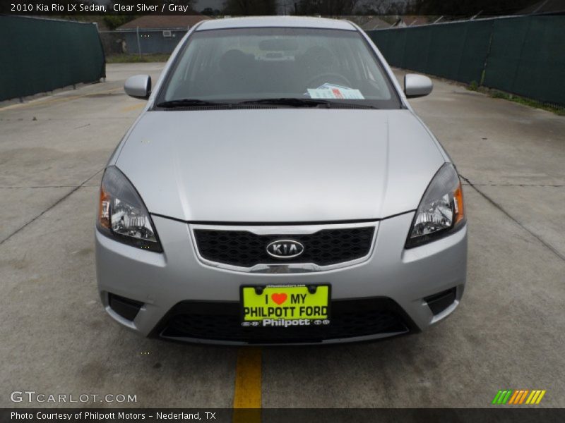 Clear Silver / Gray 2010 Kia Rio LX Sedan