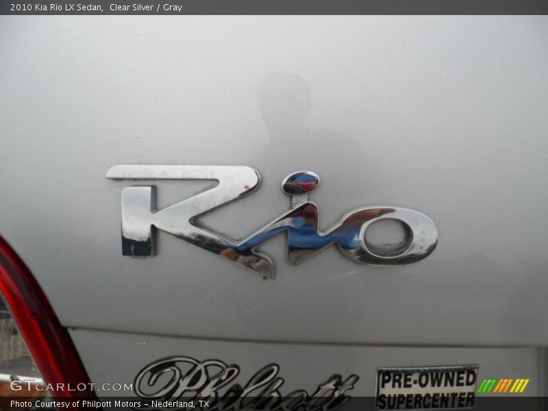 Clear Silver / Gray 2010 Kia Rio LX Sedan