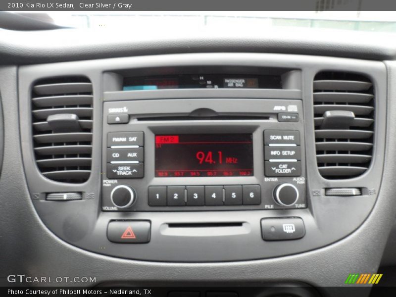 Clear Silver / Gray 2010 Kia Rio LX Sedan