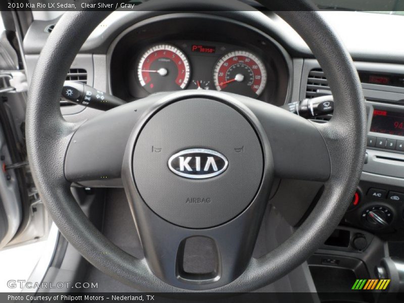 Clear Silver / Gray 2010 Kia Rio LX Sedan