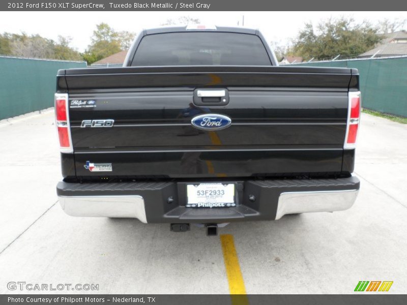 Tuxedo Black Metallic / Steel Gray 2012 Ford F150 XLT SuperCrew