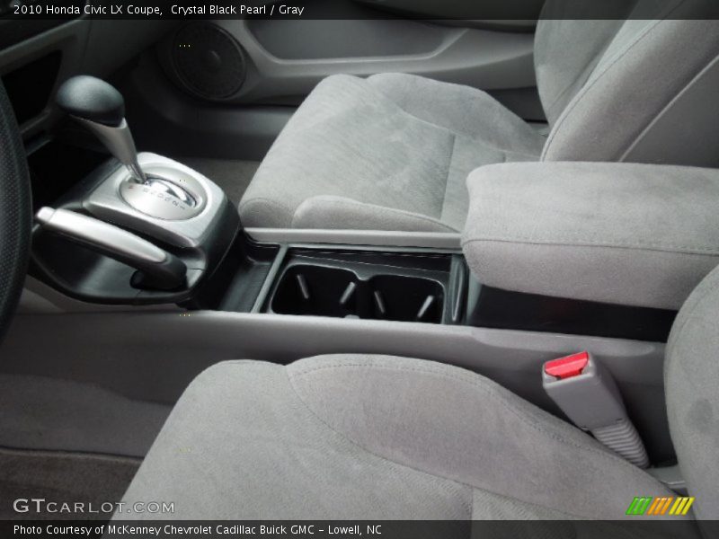 Crystal Black Pearl / Gray 2010 Honda Civic LX Coupe