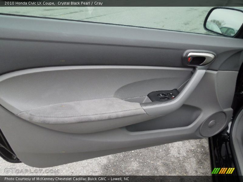 Crystal Black Pearl / Gray 2010 Honda Civic LX Coupe