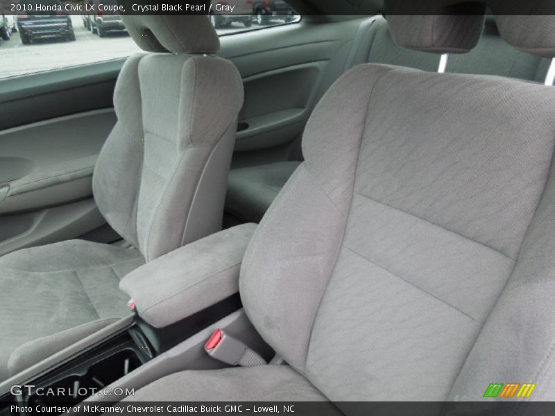 Crystal Black Pearl / Gray 2010 Honda Civic LX Coupe