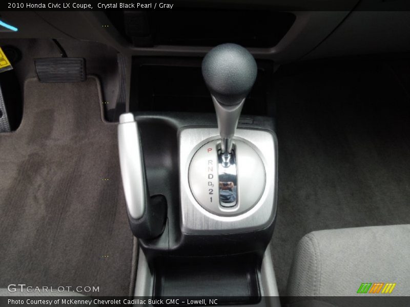 Crystal Black Pearl / Gray 2010 Honda Civic LX Coupe