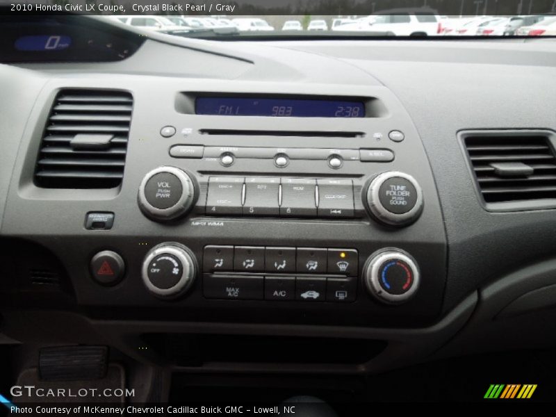 Crystal Black Pearl / Gray 2010 Honda Civic LX Coupe