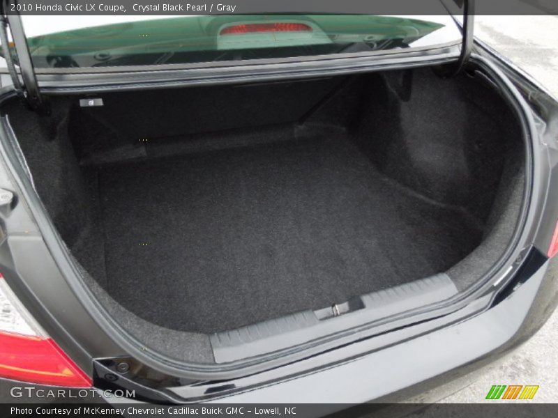 Crystal Black Pearl / Gray 2010 Honda Civic LX Coupe