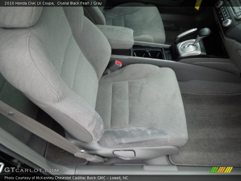 Crystal Black Pearl / Gray 2010 Honda Civic LX Coupe