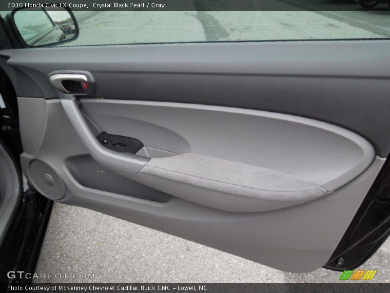 Crystal Black Pearl / Gray 2010 Honda Civic LX Coupe
