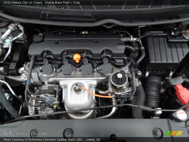 Crystal Black Pearl / Gray 2010 Honda Civic LX Coupe