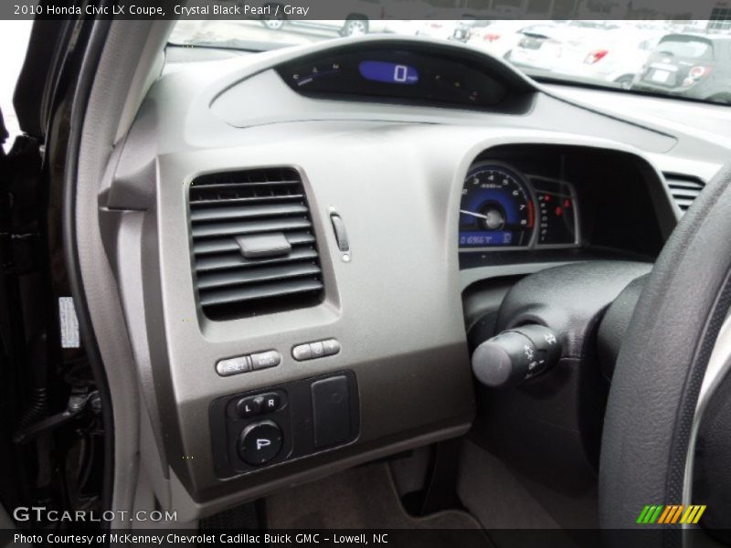 Crystal Black Pearl / Gray 2010 Honda Civic LX Coupe