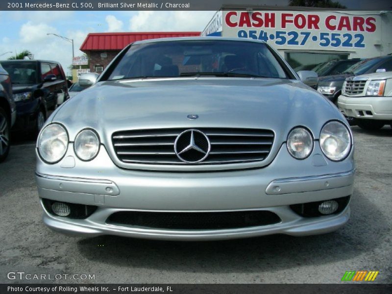 Brilliant Silver Metallic / Charcoal 2001 Mercedes-Benz CL 500