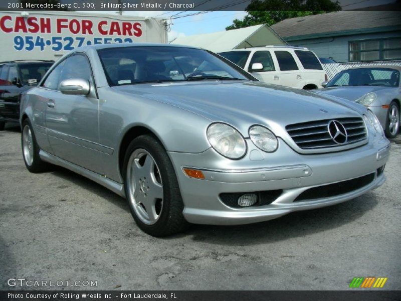Brilliant Silver Metallic / Charcoal 2001 Mercedes-Benz CL 500