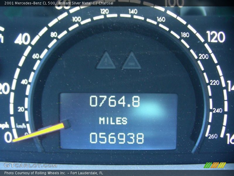 Brilliant Silver Metallic / Charcoal 2001 Mercedes-Benz CL 500