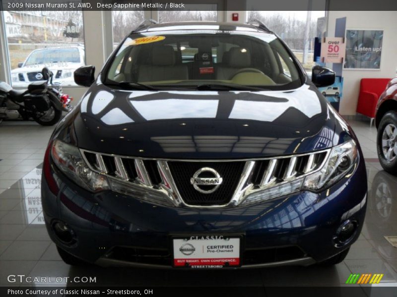 Deep Sapphire Metallic / Black 2009 Nissan Murano SL AWD