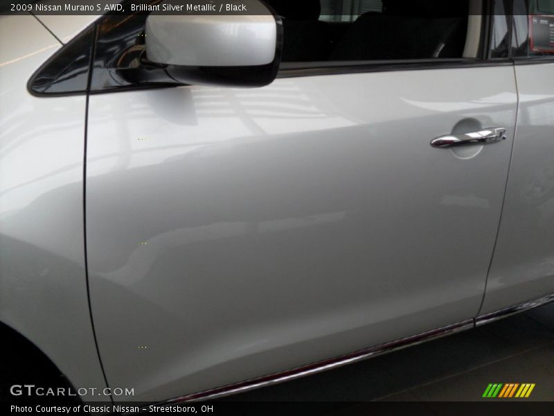 Brilliant Silver Metallic / Black 2009 Nissan Murano S AWD