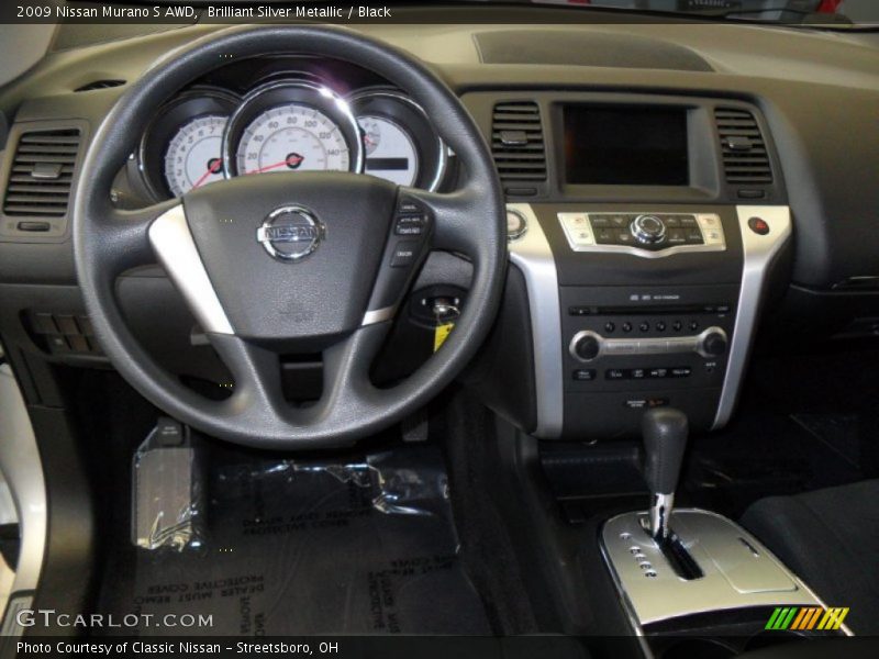 Brilliant Silver Metallic / Black 2009 Nissan Murano S AWD