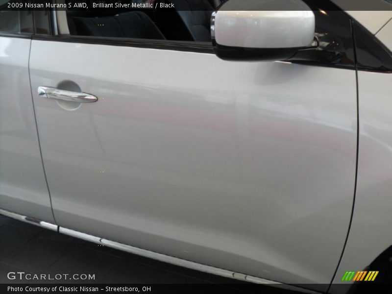 Brilliant Silver Metallic / Black 2009 Nissan Murano S AWD