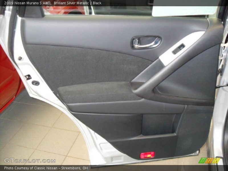 Brilliant Silver Metallic / Black 2009 Nissan Murano S AWD