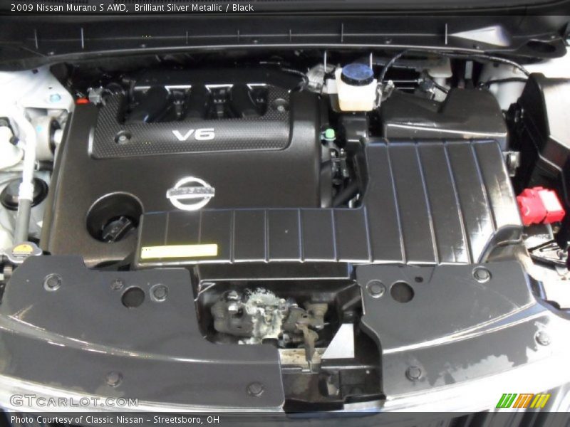 Brilliant Silver Metallic / Black 2009 Nissan Murano S AWD