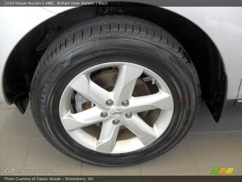 Brilliant Silver Metallic / Black 2009 Nissan Murano S AWD
