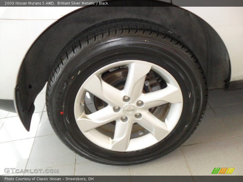 Brilliant Silver Metallic / Black 2009 Nissan Murano S AWD