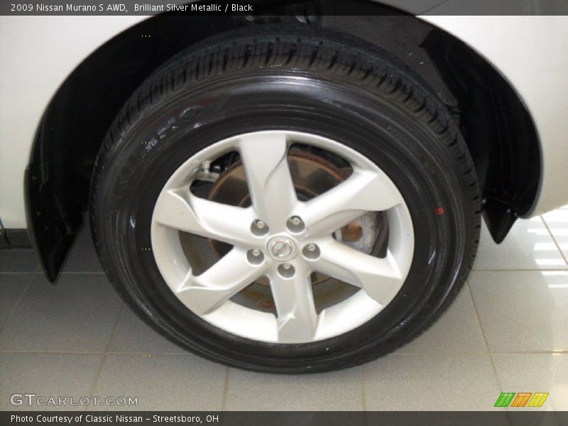 Brilliant Silver Metallic / Black 2009 Nissan Murano S AWD