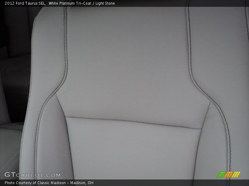 White Platinum Tri-Coat / Light Stone 2012 Ford Taurus SEL
